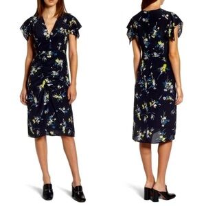 NWT Lewit Nordstrom Marlow Dress in Navy Night Floral